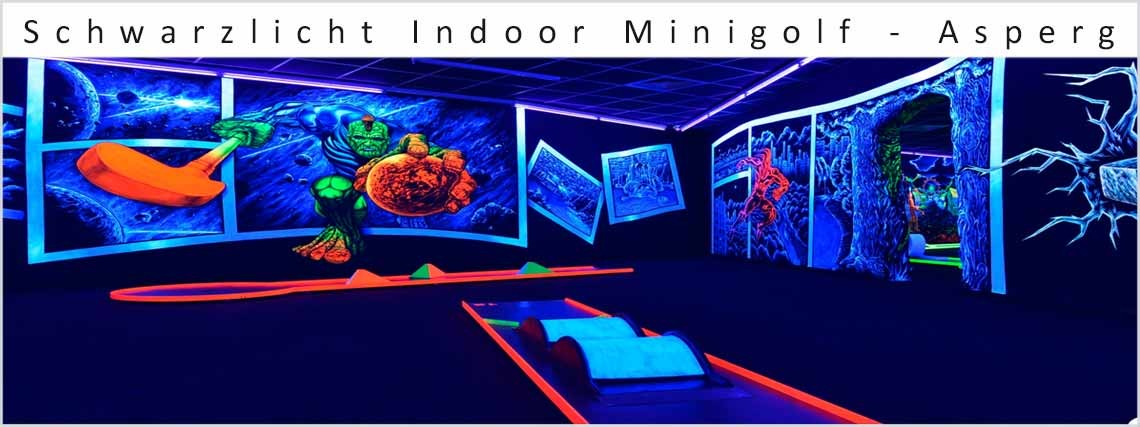 Schwarzlicht Indoor Minigolf - Simigo Asperg
