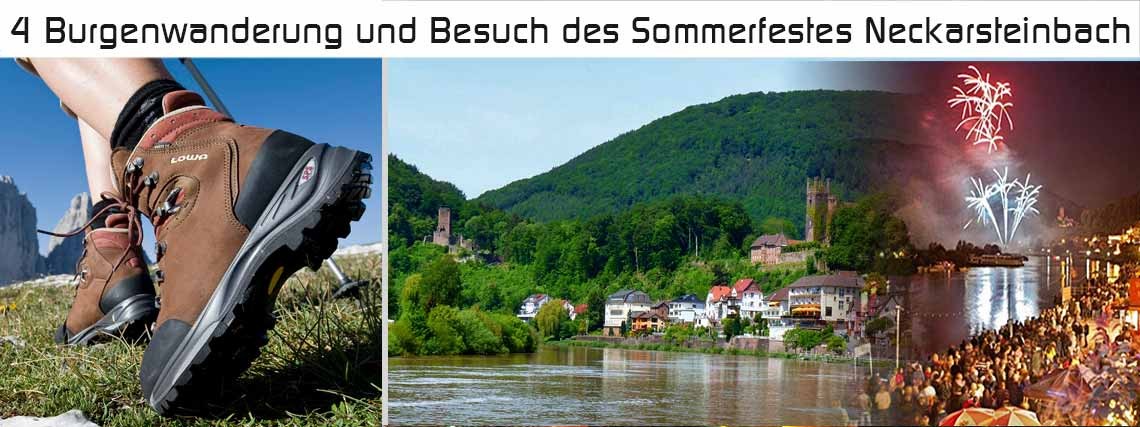 4 Burgenwanderung und Besuch des Sommerfestes Neckarsteinbach