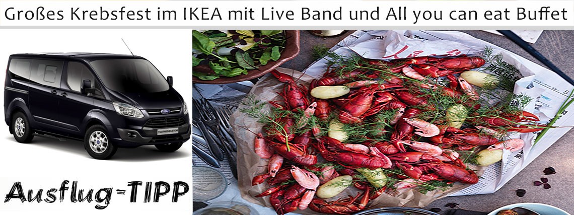 Großes Krebsfest im IKEA mit Live Band und All you can eat Buffet